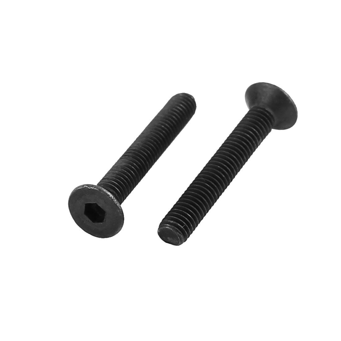 uxcell Uxcell 50Pcs Black M3 x 20mm Alloy Steel Hex Socket Flat Head Countersunk Screws Bolts
