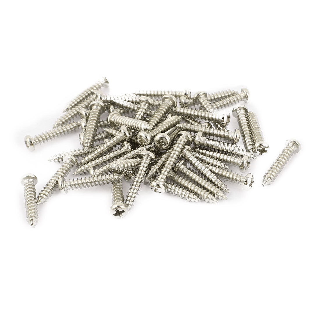 uxcell Uxcell 50pcs M2.5 x 14mm Stainless Steel Cross Pan Head Self Tapping Screws Bolts