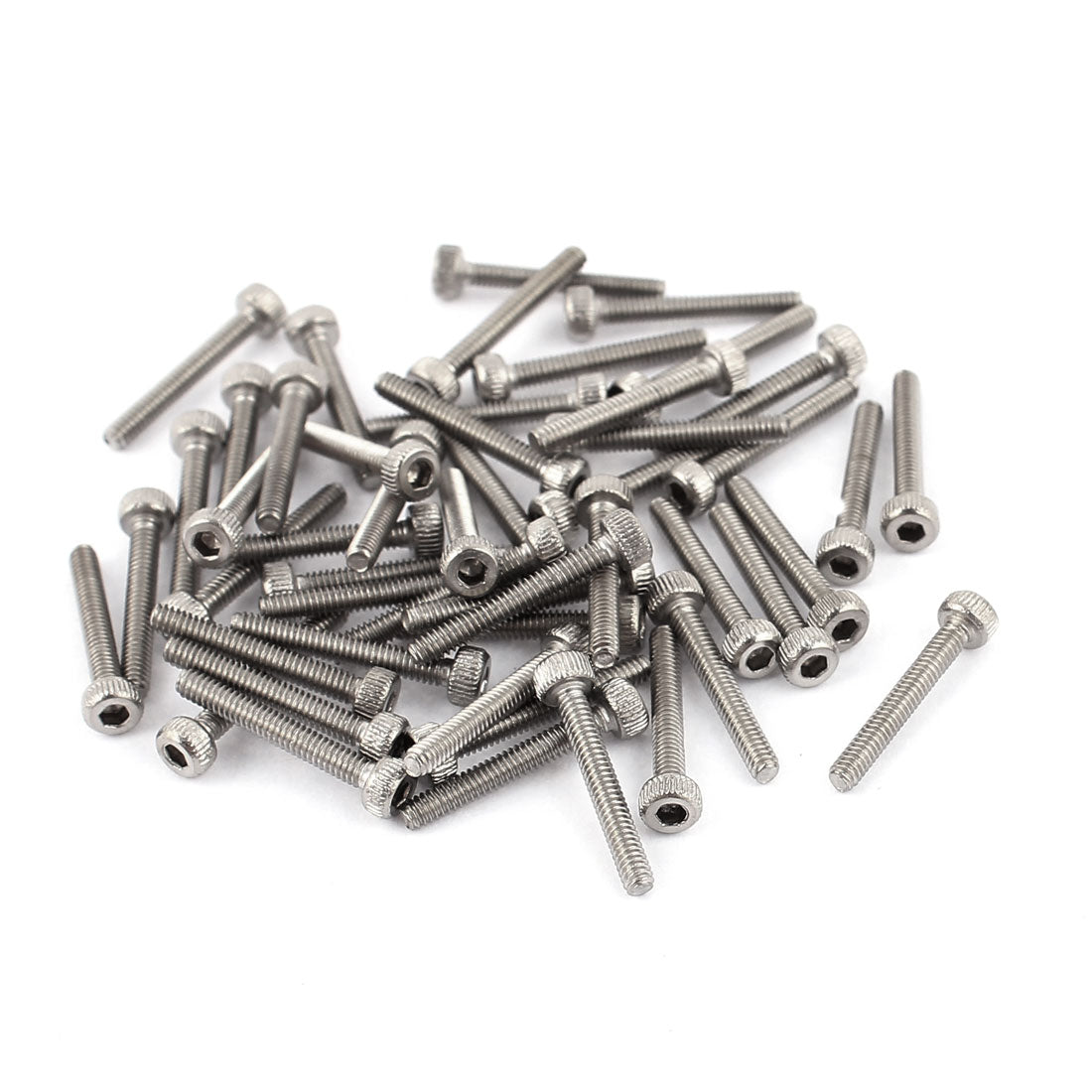uxcell Uxcell 50Pcs M2 x 14mm Stainless Steel Hex Socket Round Head Machine Screws Bolts