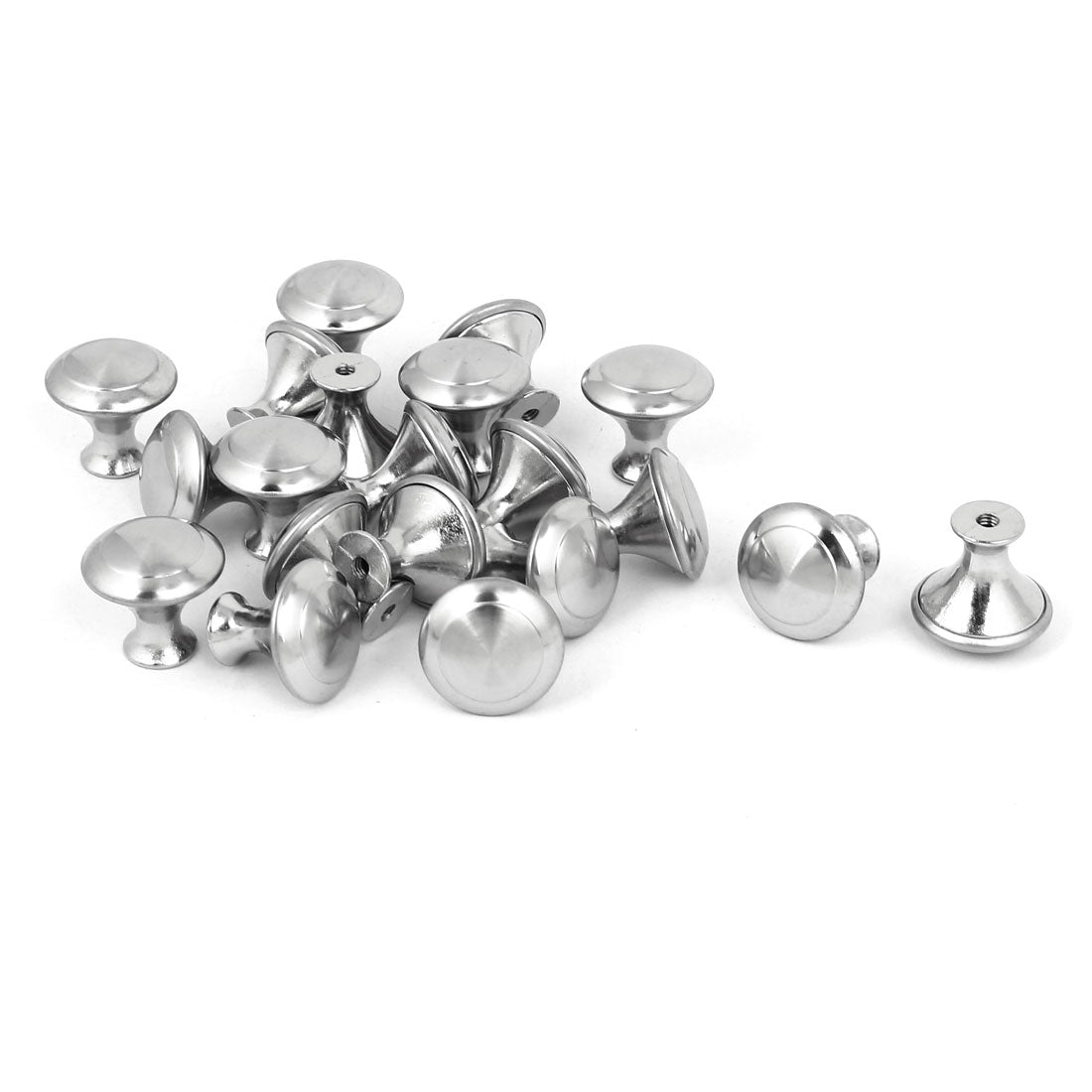 uxcell Uxcell Kitchen Cabinet Hardware Drawer Round Stainless steel Pull Knob Grip 20pcs