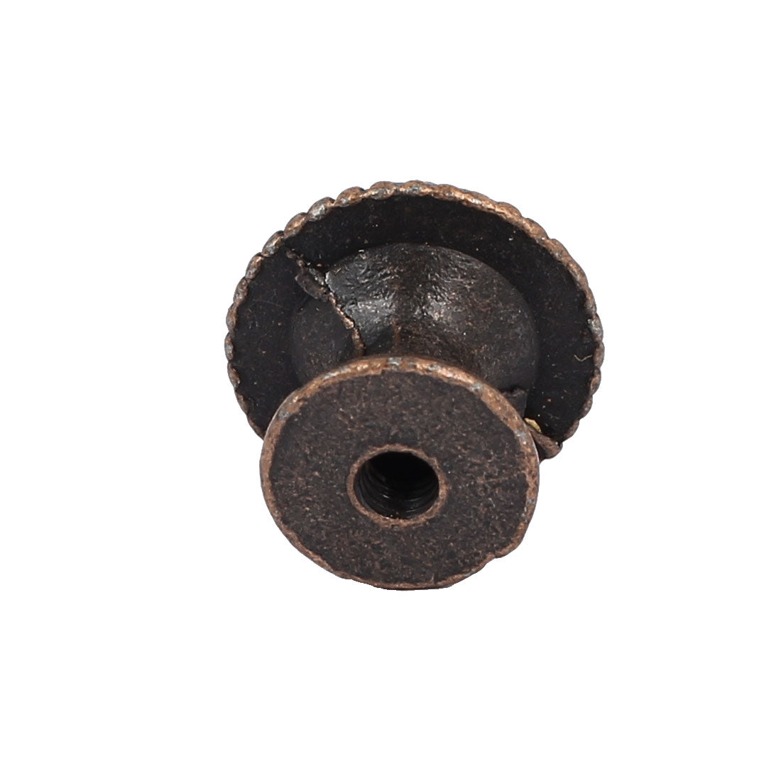 uxcell Uxcell Door Drawer Zinc Alloy Retro Style Round Pull Handle Knob Copper Tone 17x16mm 2pcs