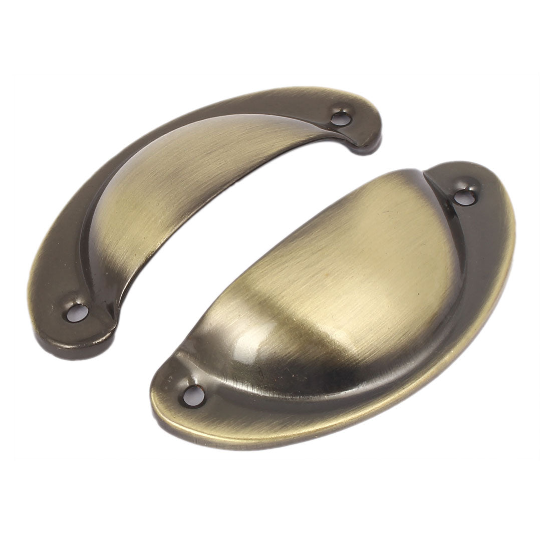 uxcell Uxcell Cupboard Closet Iron Retro Style Shell Shape Pull Handle Bronze Tone 82x34x18mm 5pcs