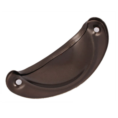 Harfington Uxcell Cupboard Closet Iron Retro Style Shell Shape Pull Handle Bronze Tone 82x34x18mm 5pcs