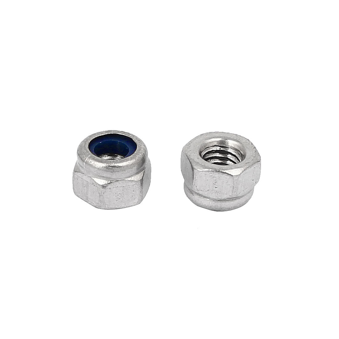 uxcell Uxcell M4 x 0.7mm 304 Stainless Steel Nylon Insert Hex Lock Locking Nut 10PCS