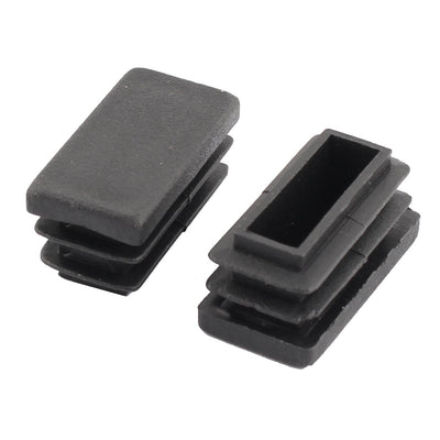 Harfington Uxcell Home Plastic Rectangle Table Chair Legs Protecter Tube Insert Black 30 x 15mm 20 Pcs