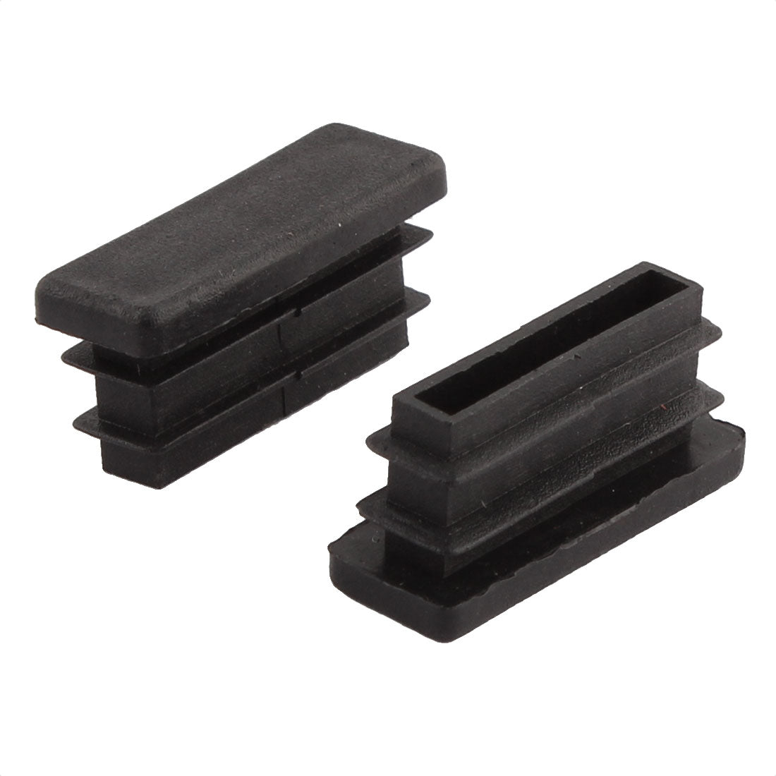 uxcell Uxcell Home Office Plastic Rectangle Table Chair Leg Tube Insert Black 10 x 30mm 80pcs