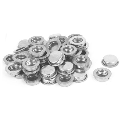 Harfington Uxcell Drawer 304 Stainless Steel Embedded Round Flush Pull Handle 35mm Diameter 50pcs