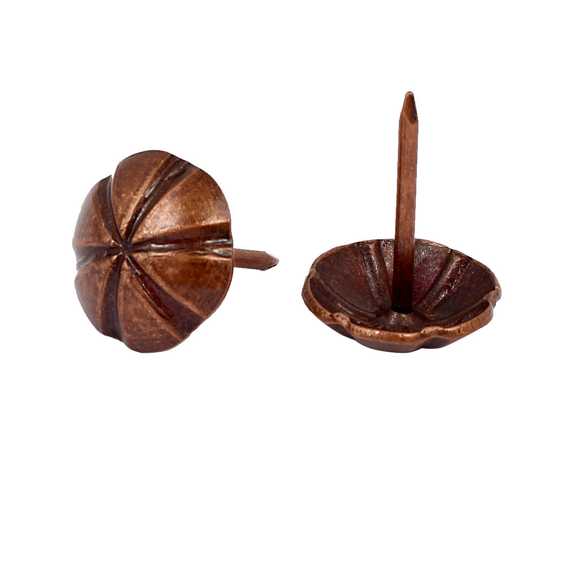 Harfington 16mm Dia Round Head Thumbtack Upholstery Decorative Nail Tack Copper Tone 35PCS