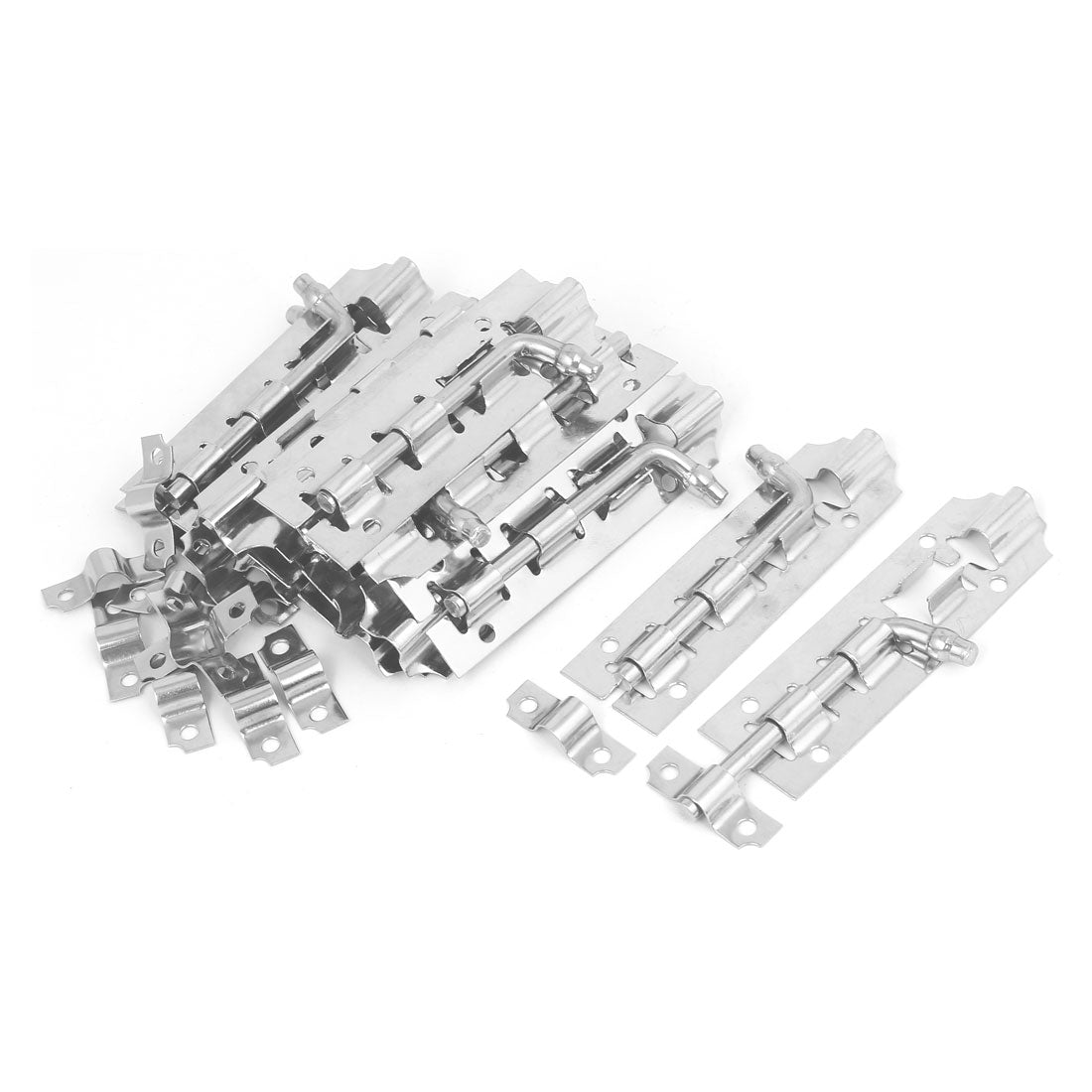 uxcell Uxcell Household Door 4" Long Stainless Steel Slide Latch Barrel Bolt Security Lock 20pcs