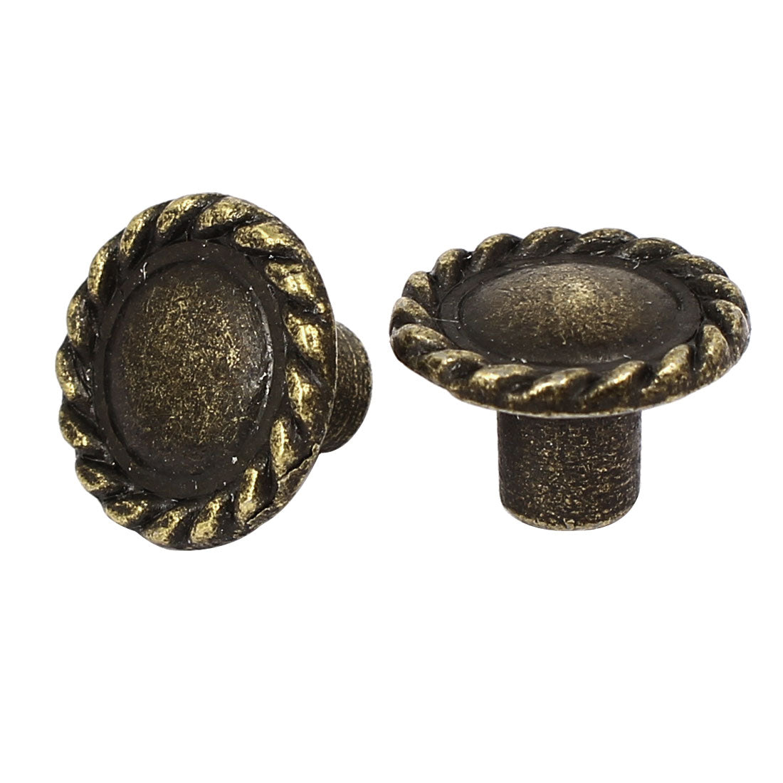 Harfington 3.5mm Threaded 13mm Diameter Metal Screw Type Pull Knob Bronze Tone 50pcs