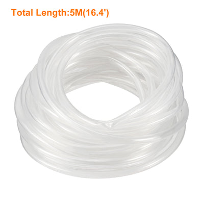 Harfington Silicone Tube 5M Flexible Silicone Rubber Tubing Water Air Hose Pipe for Pump Transfer