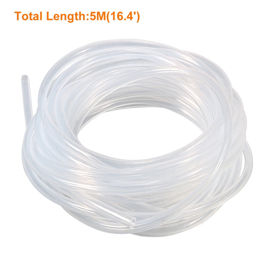 Harfington Silicone Tube 5M Flexible Silicone Rubber Tubing Water Air Hose Pipe for Pump Transfer