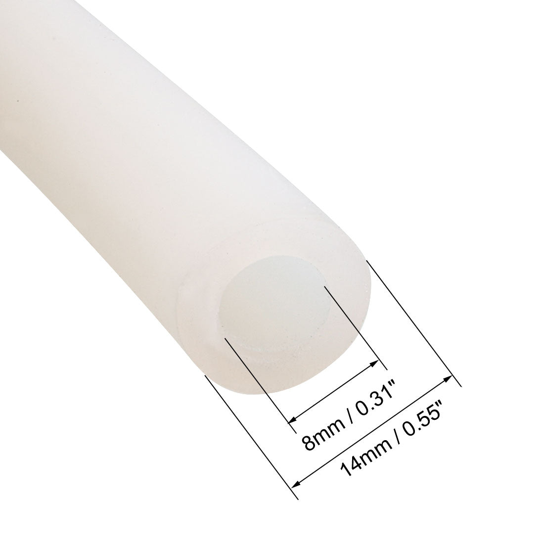 Harfington Silicone Tube 2 M Flexible Silicone Rubber Tubing Water Air Hose Pipe for Pump Transfer