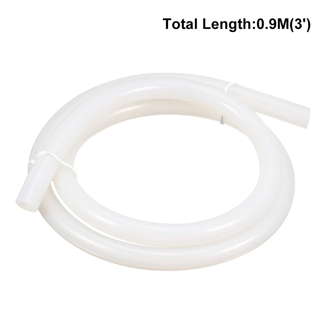 uxcell Uxcell Silicone Tube 8mm ID X 11mm OD 3' Flexible Silicone Rubber Tubing Water Air Hose Pipe Translucent for Pump Transfer