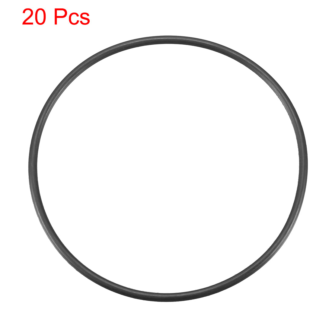 uxcell Uxcell 20 Pcs 48mm x 1.5mm Rubber O-rings NBR Heat Resistant Sealing Ring Grommets