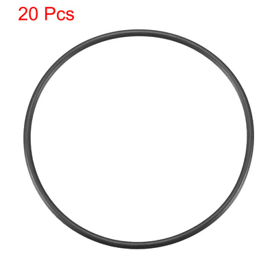 Harfington Uxcell 20 Pcs 48mm x 1.5mm Rubber O-rings NBR Heat Resistant Sealing Ring Grommets