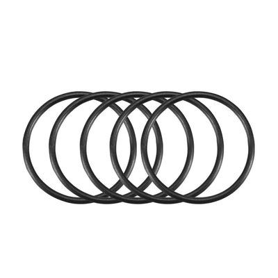 uxcell Uxcell 50Pcs Black 17mm x 1mm Nitrile Rubber O Ring NBR Oil Sealing Grommets