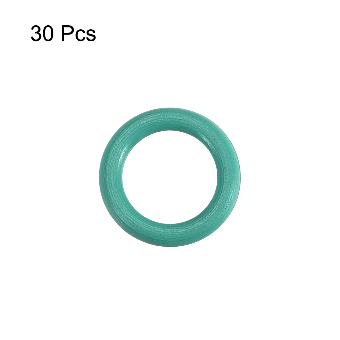 uxcell Uxcell 30Pcs 6mm x 1mm FKM Rubber O-rings Heat Resistant Sealing Ring Grommets Green