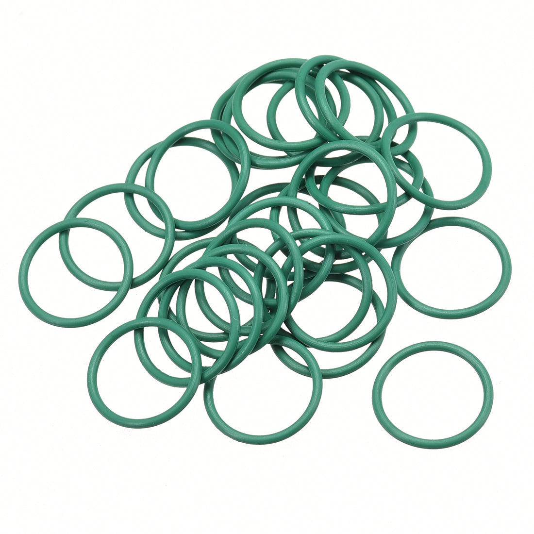 uxcell Uxcell 30Pcs 12mm x 1mm FKM Nitrile Rubber O-rings Heat Resistant Sealing Ring Grommets Green