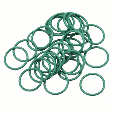 uxcell Uxcell 30Pcs 12mm x 1mm FKM Nitrile Rubber O-rings Heat Resistant Sealing Ring Grommets Green