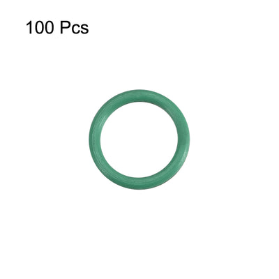 Harfington Uxcell 100Pcs 8mm x 1mm FKM Nitrile Rubber O-rings Heat Resistant Sealing Ring Grommets Green