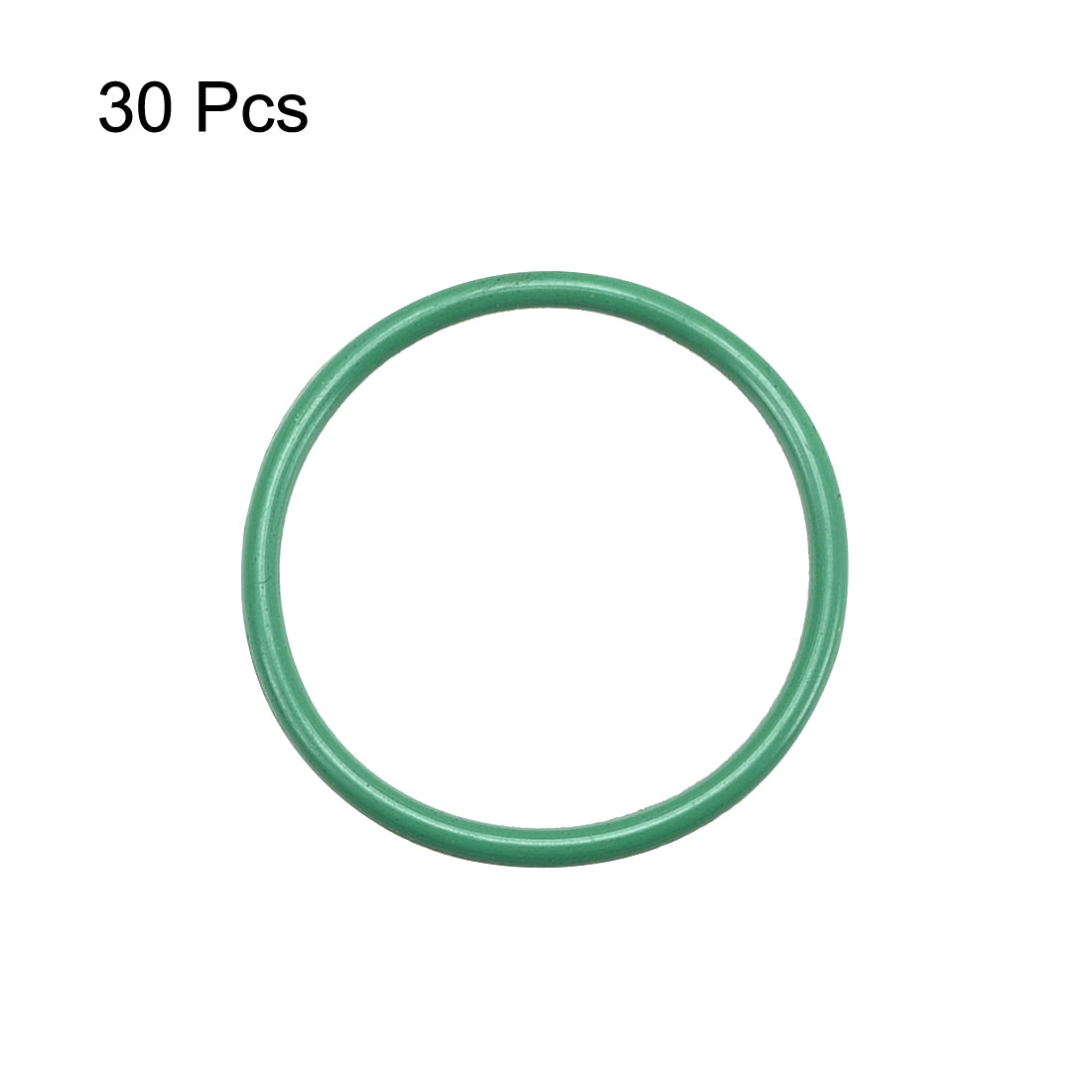 uxcell Uxcell 30Pcs 15mm x 1mm FKM Nitrile Rubber O-rings Heat Resistant Sealing Ring Grommets Green