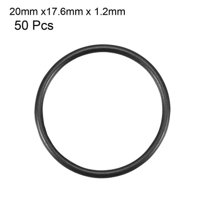 Harfington Nitrile Rubber O-Rings Metric Buna-N Sealing Gasket 50Pcs