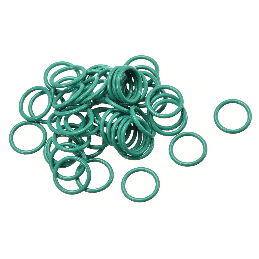 uxcell Uxcell 50Pcs 9mm x 1mm FKM Nitrile Rubber O-rings Heat Resistant Sealing Ring Grommets Green