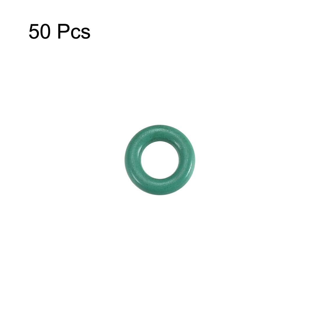 uxcell Uxcell 50Pcs 4mm x 1mm Nitrile Rubber O Ring FKM Heat Resistant Sealing Grommets Green