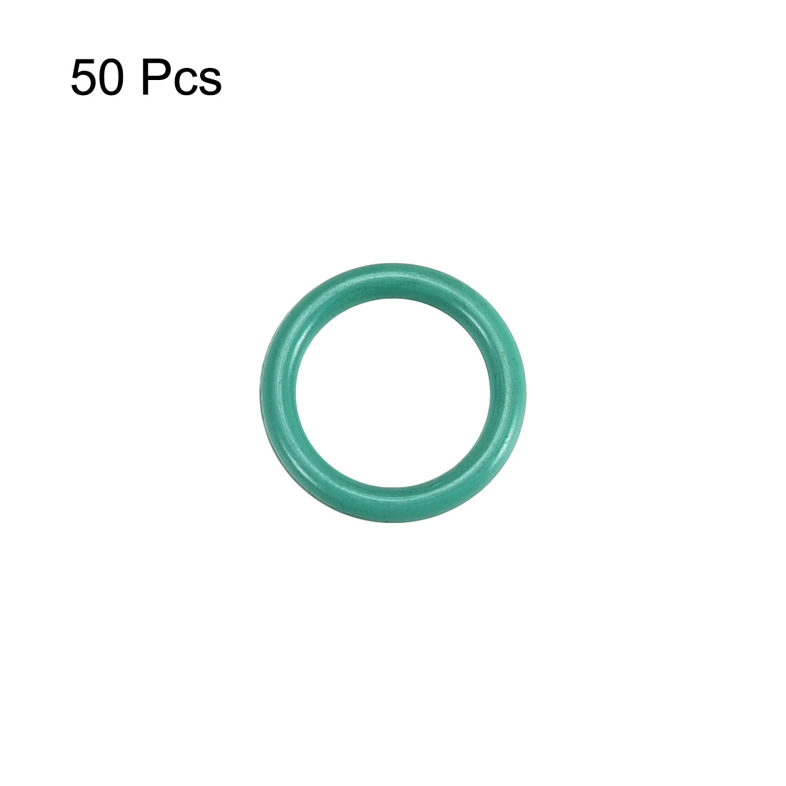uxcell Uxcell 50Pcs 7mm x 1mm Nitrile Rubber O Ring FKM Heat Resistant Sealing Grommets Green