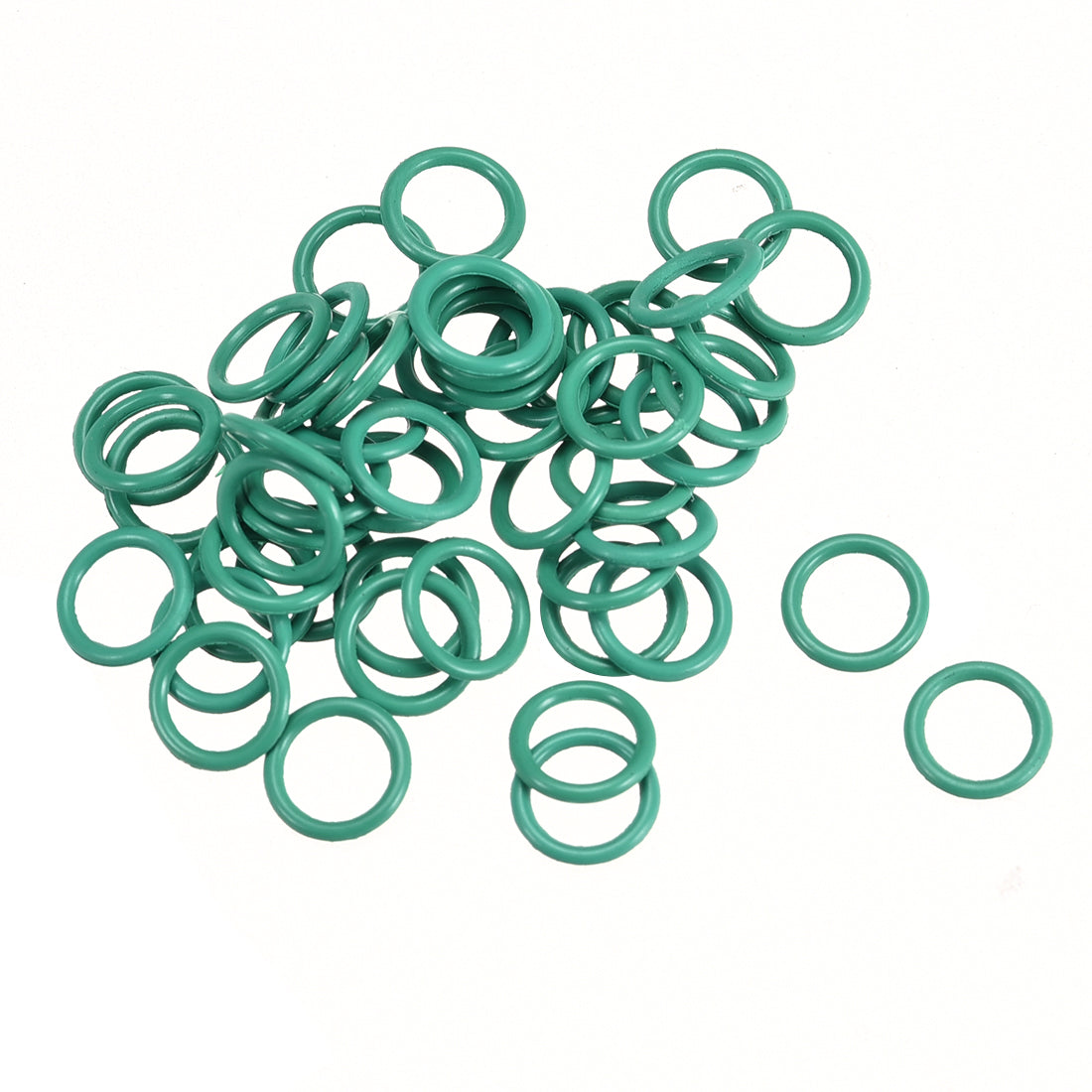 uxcell Uxcell 50Pcs 7mm x 1mm Nitrile Rubber O Ring FKM Heat Resistant Sealing Grommets Green