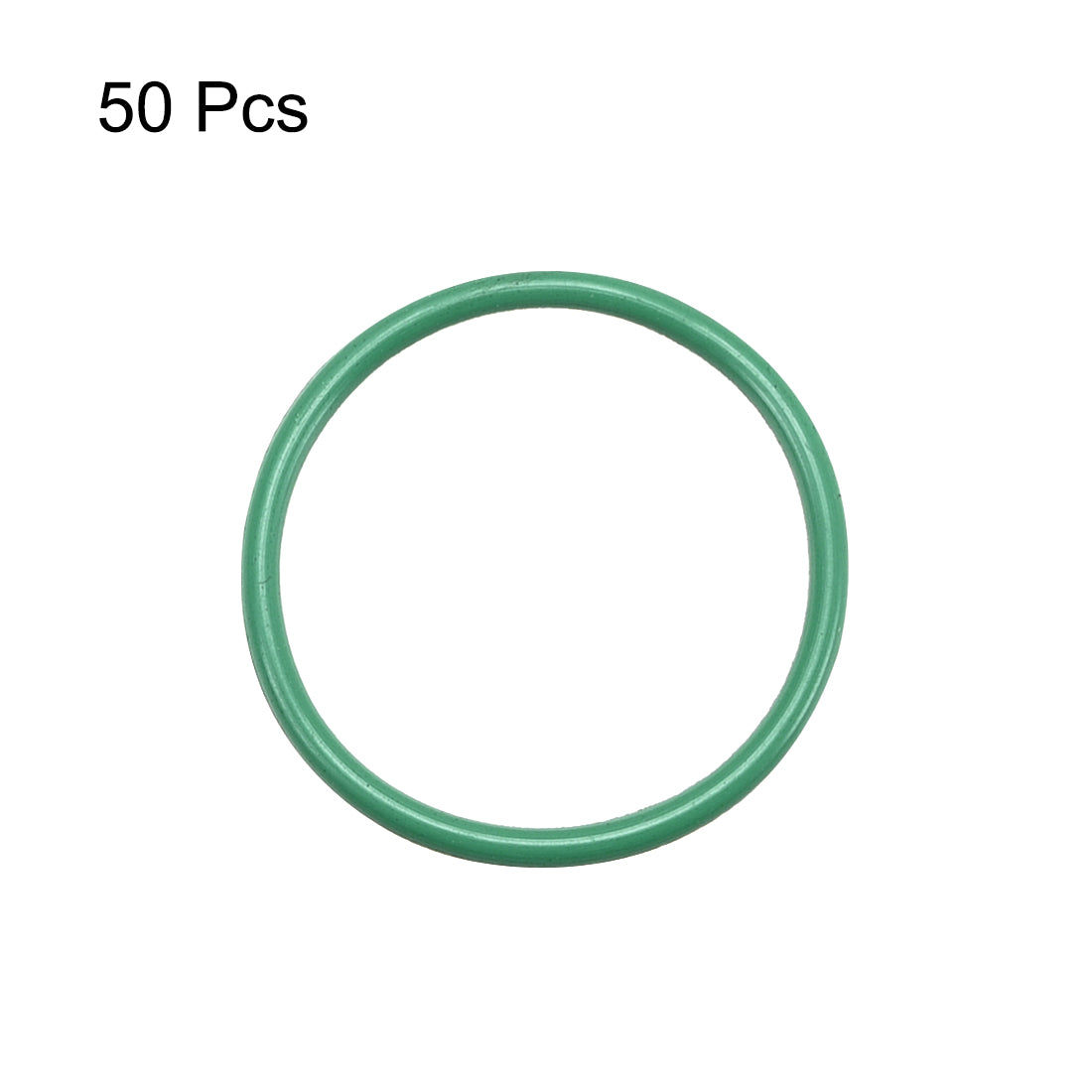 uxcell Uxcell 50Pcs 15mm x 1mm FKM Nitrile Rubber O-rings Heat Resistant Sealing Ring Grommets Green