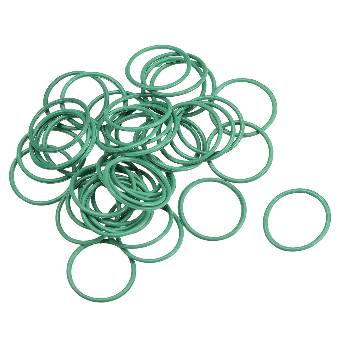 uxcell Uxcell 50Pcs 15mm x 1mm FKM Nitrile Rubber O-rings Heat Resistant Sealing Ring Grommets Green