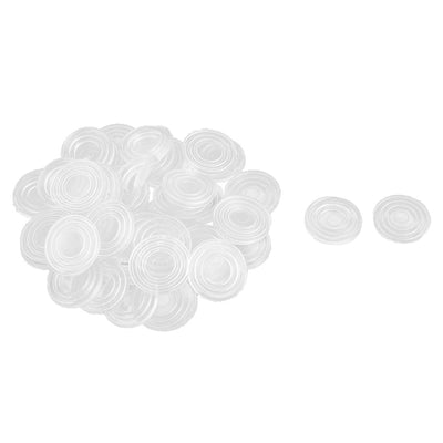 Harfington Uxcell Home Furniture Rubber Round Glass Tea Table Non Slip Dash Mat Pads Clear 50pcs
