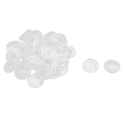 Harfington Uxcell Household Office Rubber Round Glass Table Non Slip Dash Cushion Mat Pad Clear 50pcs