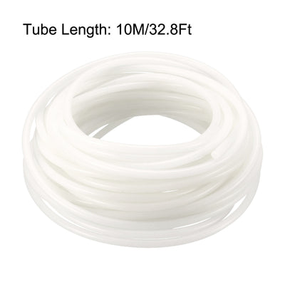 Harfington Uxcell 2mm x 4mm Creamy-white Silicone Tube DIY Hose Pipe 10 Meter Long