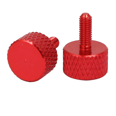 Harfington Uxcell Computer PC Graphics Card Fully Threaded Knurled Thumb Screws Wine Red M3x8mm 10pcs