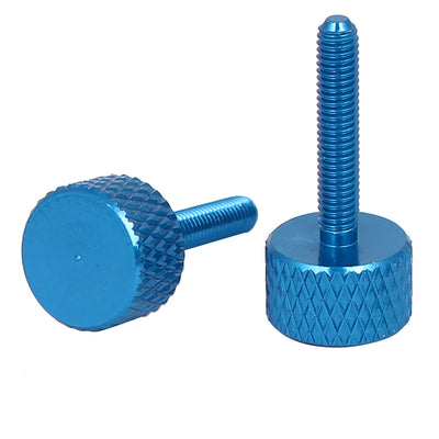 Harfington Uxcell Computer PC Graphics Card Knurled Head Thumb Screws Sky Blue M3x16mm 10pcs