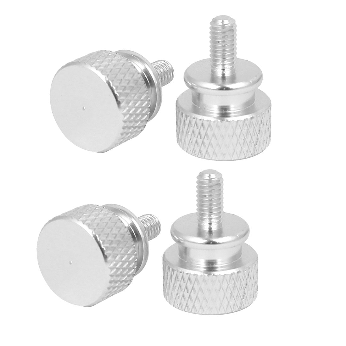 uxcell Uxcell Computer PC Case Fully Threaded Knurled Thumb Screws Silver Tone M3.5x7mm 4pcs