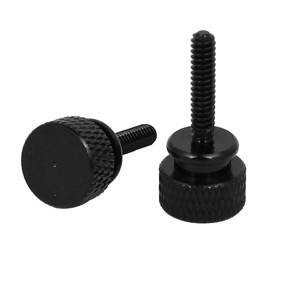 uxcell Uxcell Computer PC Case Round Head Knurled Thumb Screws Black 6#-32 4pcs