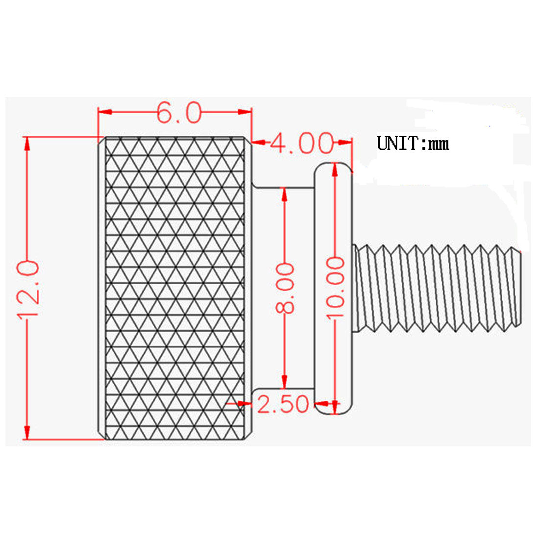 uxcell Uxcell Computer PC Case Round Head Knurled Thumb Screws Black 6#-32 4pcs