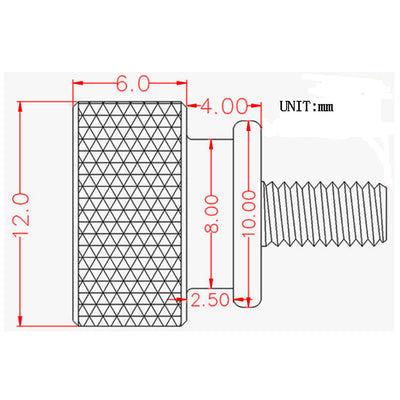 Harfington Uxcell Computer PC Case Round Head Knurled Thumb Screws Black 6#-32 4pcs