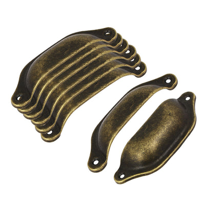 uxcell Uxcell Furniture Wardrobe Drawer Vintage Style Semicircle Knob Pull Handle 8PCS