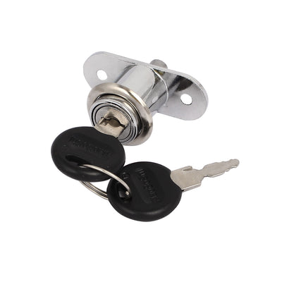 Harfington Uxcell Cabinet Cupboard Sliding Door Keyed Different Security Lock 19mm x 24mm Cylinder