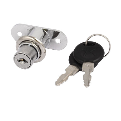 uxcell Uxcell Cabinet Cupboard Sliding Door Keyed Different Security Lock 19mm x 24mm Cylinder