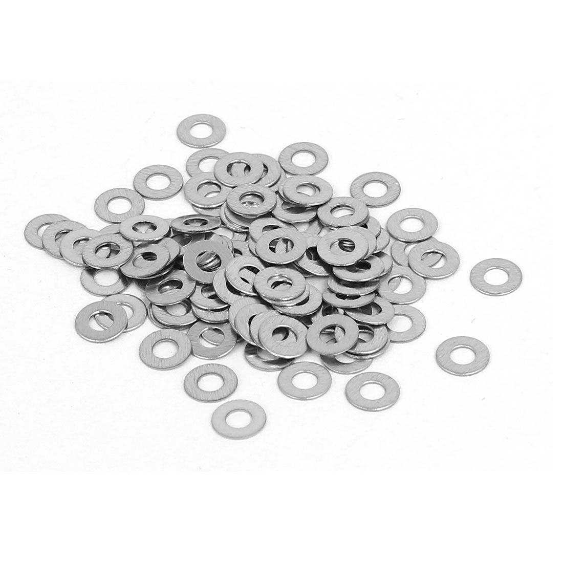 uxcell Uxcell M2 304 Stainless Steel Flat Washers Gaskets Spacers Silver Tone 100PCS