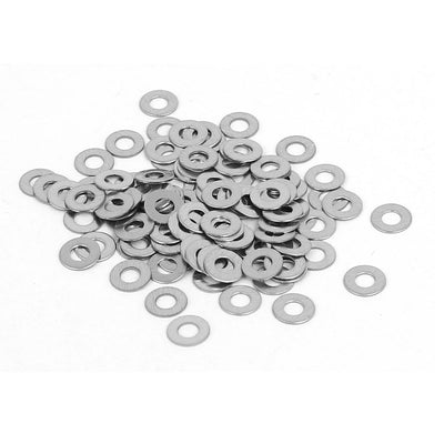 uxcell Uxcell M2 304 Stainless Steel Flat Washers Gaskets Spacers Silver Tone 100PCS