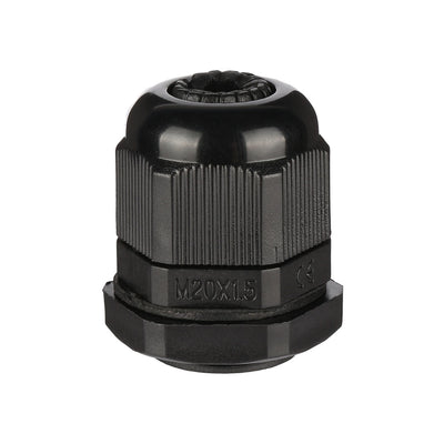 Harfington 10 Pcs M20 Waterproof IP68 Nylon Cable Gland Joint Adjustable Locknut for 6mm-12mm Dia Cable Wire