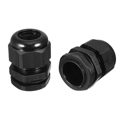 Harfington Uxcell 30 Pcs M12 M18 M20 M22 M24 M25 Waterproof IP68 Nylon Cable Gland Joint Adjustable Locknut for 3mm-18mm Dia Cable Wire