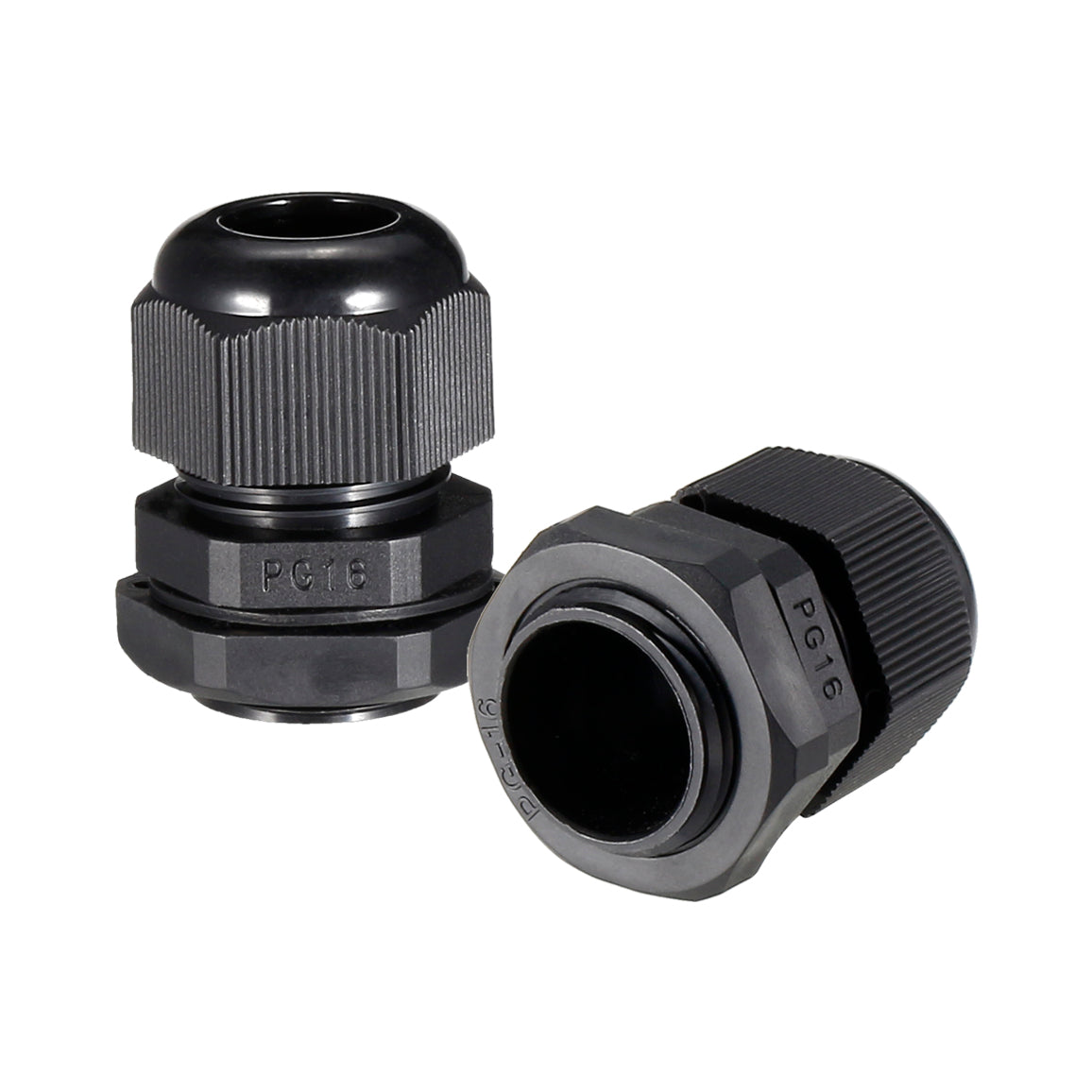 Harfington 30 Pcs (5 Pcs of each model) PG7 PG9 PG11 PG13.5 PG16 PG21 Waterproof IP68 Nylon Cable Gland Joint Adjustable Locknut for 3.5mm-18mm Dia Cable Wire